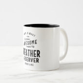 Wetterbeobachter-Jobtitel-Beruf Zweifarbige Tasse (VorderseiteRechts)