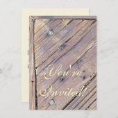 Wetterbezug aus Holz, Rough Textured Deck Einladung (Vorne/Hinten)