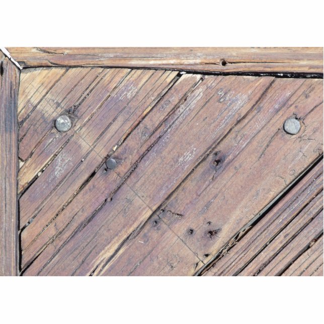 Wetterbezug aus Holz, Rough Textured Deck Fotoskulptur Magnet (Vorne)