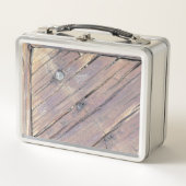 Wetterbezug aus Holz, Rough Textured Deck Metall Brotdose (Vorderseite)