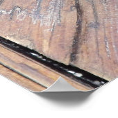 Wetterbezug aus Holz, Rough Textured Deck Poster (Ecke)