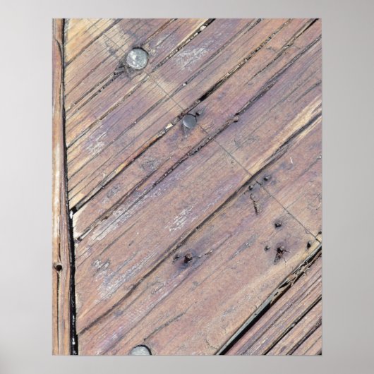 Wetterbezug aus Holz, Rough Textured Deck Poster (Vorne)
