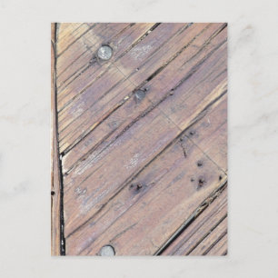Wetterbezug aus Holz, Rough Textured Deck Postkarte