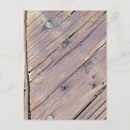 Wetterbezug aus Holz, Rough Textured Deck Postkarte (Vorderseite)