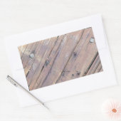 Wetterbezug aus Holz, Rough Textured Deck Rechteckiger Aufkleber (Umschlag)