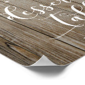 Wetterbezug aus Holz und Lights Nachtisch Poster (Ecke)