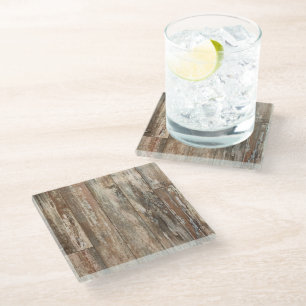 Wetterbezug Holztextur Rustikale Dekoration Glas U Glasuntersetzer