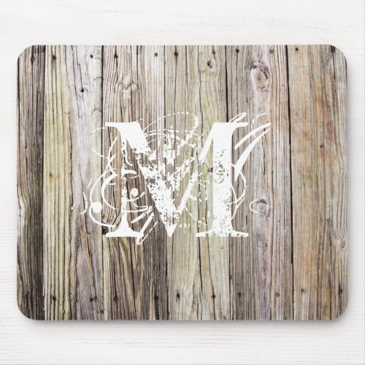 Wetterbezug mit Shabby Chic Monogram Mousepad (Vorne)