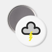 Wetterblitz-Symbol Magnet (Vorderseite/Rückseite)