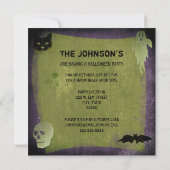 Wettereinladung Halloween-Party Einladung (Rückseite)