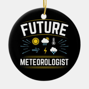 Wetterereignis des künftigen Meteorologen Keramik Ornament