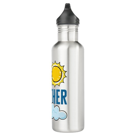 Wetterfan Meteorologe Weatherman Edelstahlflasche (Rechts)