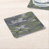 Wetterfertige Camouflage Rechteckiger Pappuntersetzer (angewinkelt)