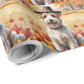 Wetterfest im Herbst Erntedank Art Geschenkpapier (Rolleneckpunkt)