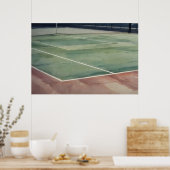 Wetterfest Tennisplatz Nah Up Art Poster (Küche)