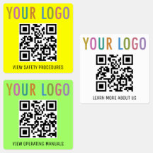 Wetterfeste QR-Code-Labels für das Logo für das Ba