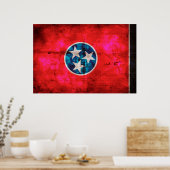 Wetterflagge des Vintagen Tennessees Poster (Küche)