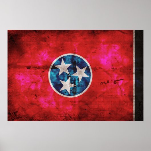 Wetterflagge des Vintagen Tennessees Poster (Vorne)