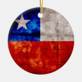 Wetterflagge für Chile Keramik Ornament (Vorne)