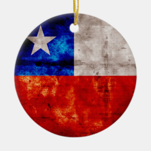Wetterflagge für Chile Keramik Ornament