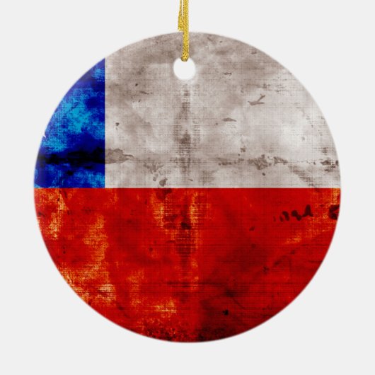 Wetterflagge für Chile Keramik Ornament (Hinten)