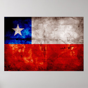 Wetterflagge für Chile Poster