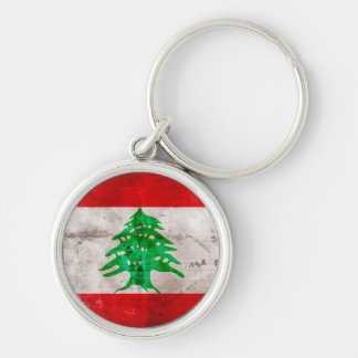 Wetterflagge im Libanon Schlüsselanhänger