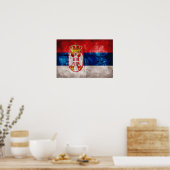 Wetterflagge Serbien Poster (Küche)