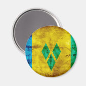 Wetterflagge St. Vincent Magnet (Vorderseite/Rückseite)