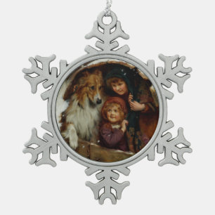 Wettergebunden durch Arthur John Elsley Schneeflocken Zinn-Ornament
