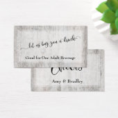 Wettergraues Holz Elegantes Script Drink Tickets (Schreibtisch)