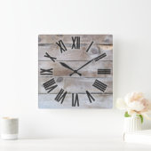 Wetterholz Quadratische Wanduhr (Zuhause)