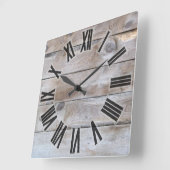 Wetterholz Quadratische Wanduhr (Winkel)