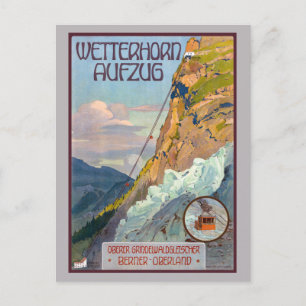 Wetterhorn Aufzug Schweiz Alpen Vintage 1931 Postkarte