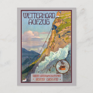 Wetterhorn Aufzug Schweiz Alpen Vintage 1931 Postkarte