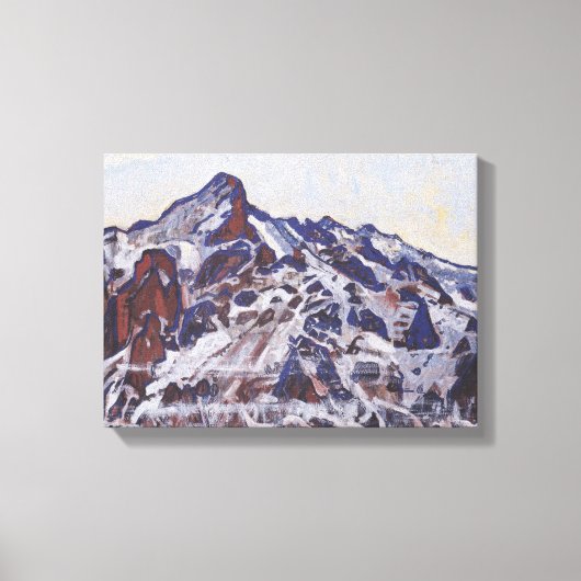 Wetterhornberg (Schneewinterlandschaft) Leinwanddruck (Vorderseite)