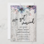 Wetterkarten Blume Leuchten Wir Got Verheiratet Einladung (Vorderseite)
