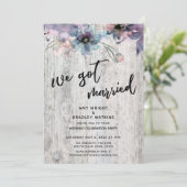 Wetterkarten Blume Leuchten Wir Got Verheiratet Einladung (Stehend Vorderseite)
