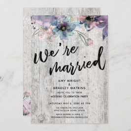 Wetterkarten Blume Leuchten Wir sind Verheiratet Einladung