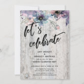 Wetterkarten Blume Lights Feiern Einladung (Vorderseite)