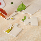 Wetterkrabbe misst Klima mit Regenbogen-Schirm Puzzle (Seite)
