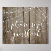 Wetterlichter aus Holz unterschreiben unser Gästeb Poster (Vorne)