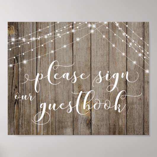 Wetterlichter aus Holz unterschreiben unser Gästeb Poster (Vorne)