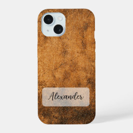 Wetterphänomene für Leder iPhone 15 Hülle