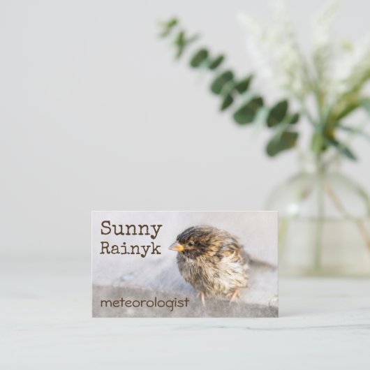 Wetterprognose lustig individuell anpassbar visitenkarte (Stehend Vorderseite)