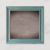 Wetterrahmen | Braune Textur Quadratische Visitenkarte (Rückseite)