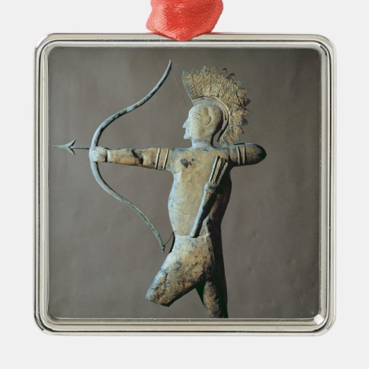 Wetterschaufel in Form eines amerikanischen Silbernes Ornament (Vorne)