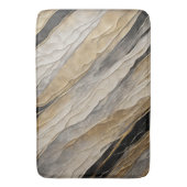 Wetterschwarz und goldener Streifen Badematte (Vorderseite Vertikal)