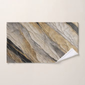 Wetterschwarz und goldener Streifen Badhandtuch Set (Handtuch)