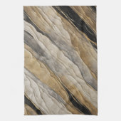 Wetterschwarz und goldener Streifen Geschirrtuch (Vertikal)